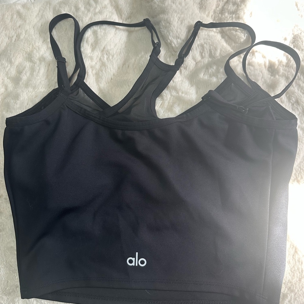 ALO Black Crop Top